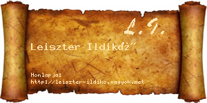 Leiszter Ildikó névjegykártya