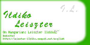 ildiko leiszter business card